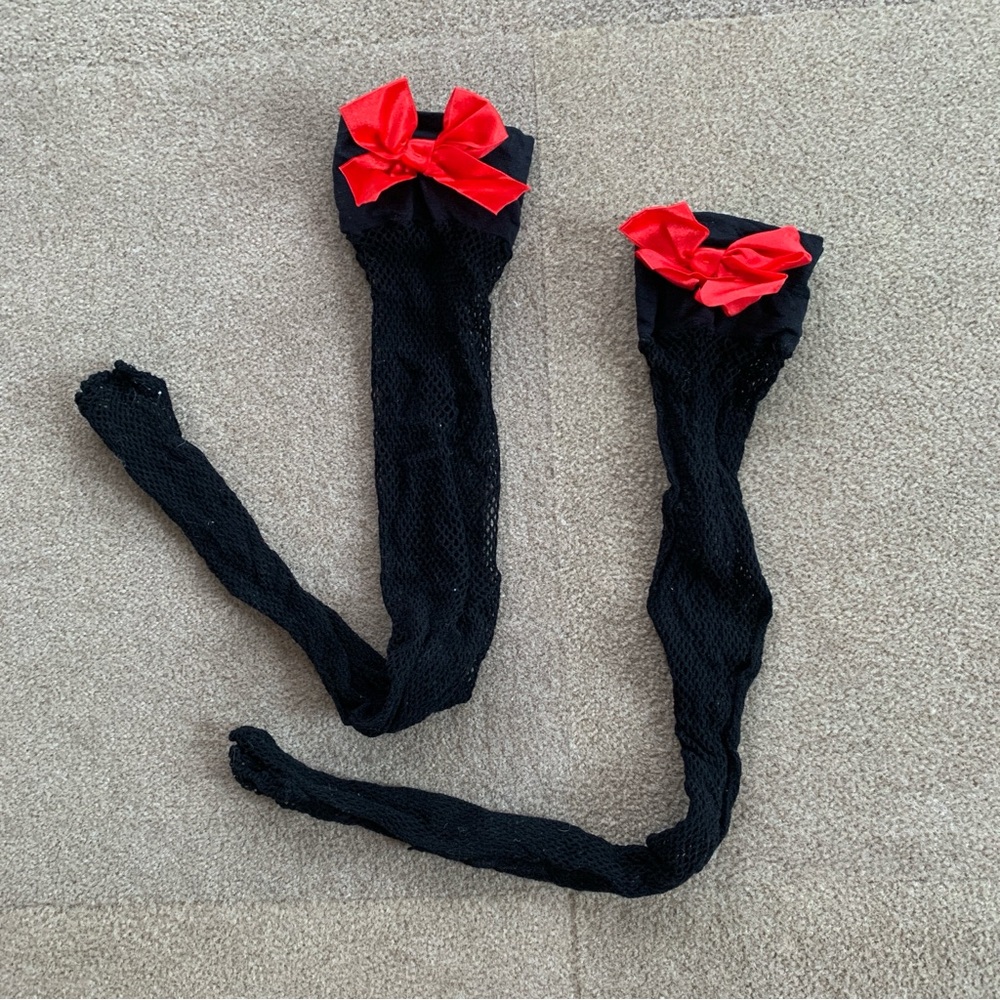 Fishnets With Red Bows